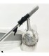 Pompón Gris decorativo para carritos