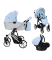 Carrito Montes Azul Plata Glitter 3 piezas