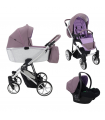 Carrito Montes Violeta Plata Glitter 3 piezas