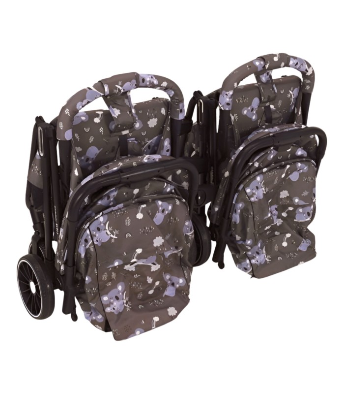 Carrinhos de passeio de gémeos Reyes Cinza