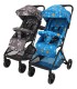 Carrinhos de passeio de gémeos Reyes Azul e Cinza
