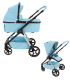 Pack Carrito SOL Azul 2 piezas + Silla Troya Negra