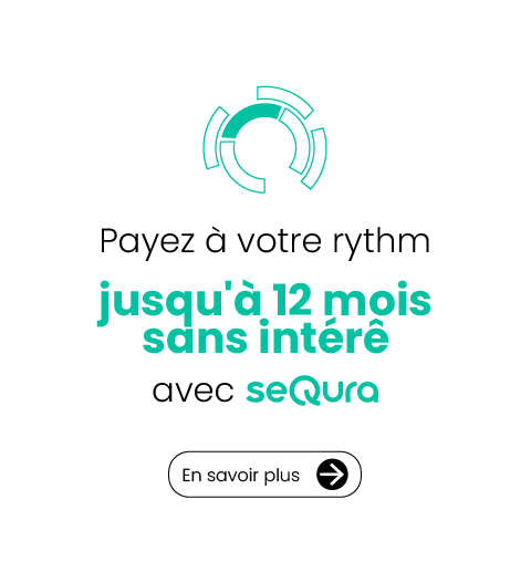 Payez à votre rythm jusqu'à 12 mois sans intérê avec seQura